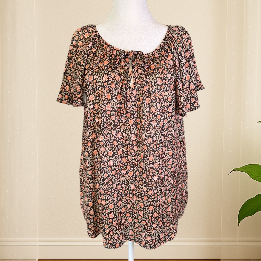 Chaps Floral Blouse – Size Large – Excellent Condition